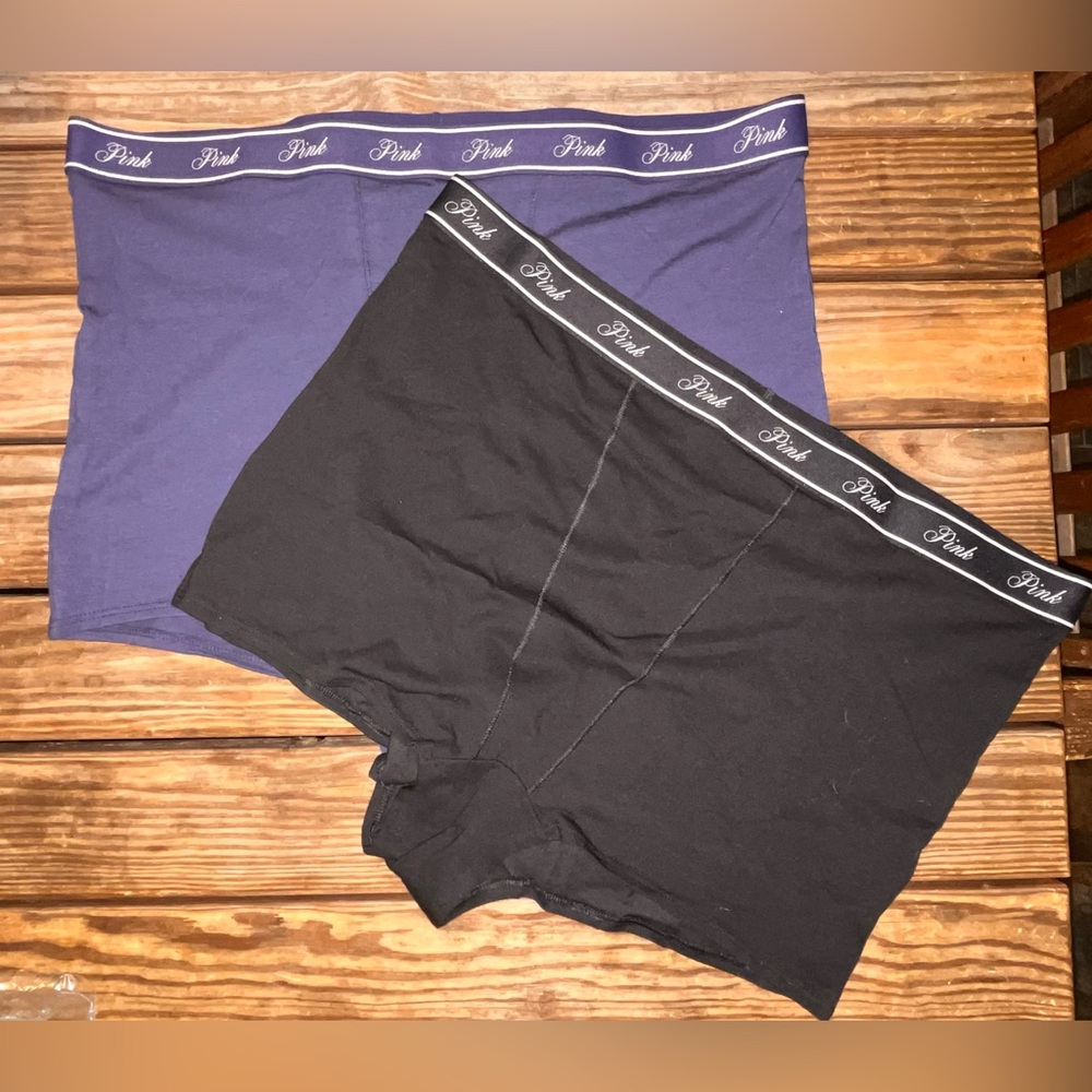 PINK Victoria's Secret VS COTTON HIGH-WAIST BOYSHORT PANTY - Set of 2 NWT